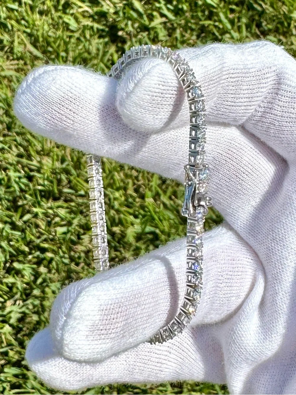 925 Silver, 5.6CTW Moissanite Tennis Bracelet